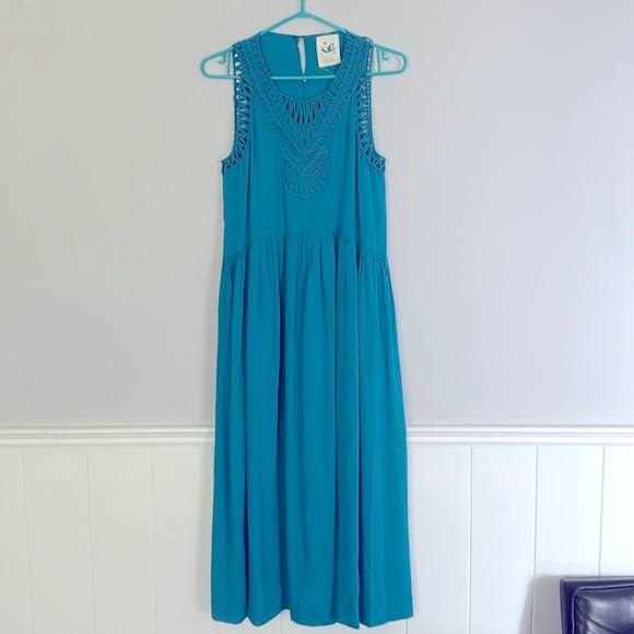 Anthropologie Mermaid Macrame Day Maxi Dress Sz small - Picture 4 of 6
